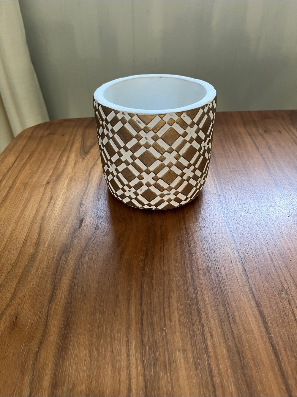 Gold and White Planter / Pot